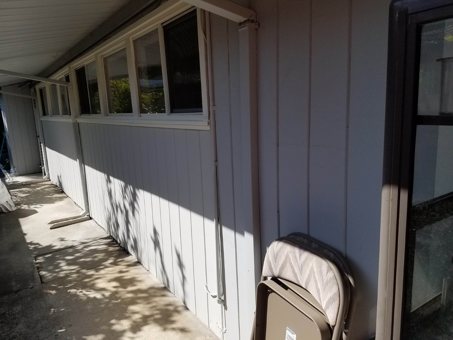 Completed exterior siding repair